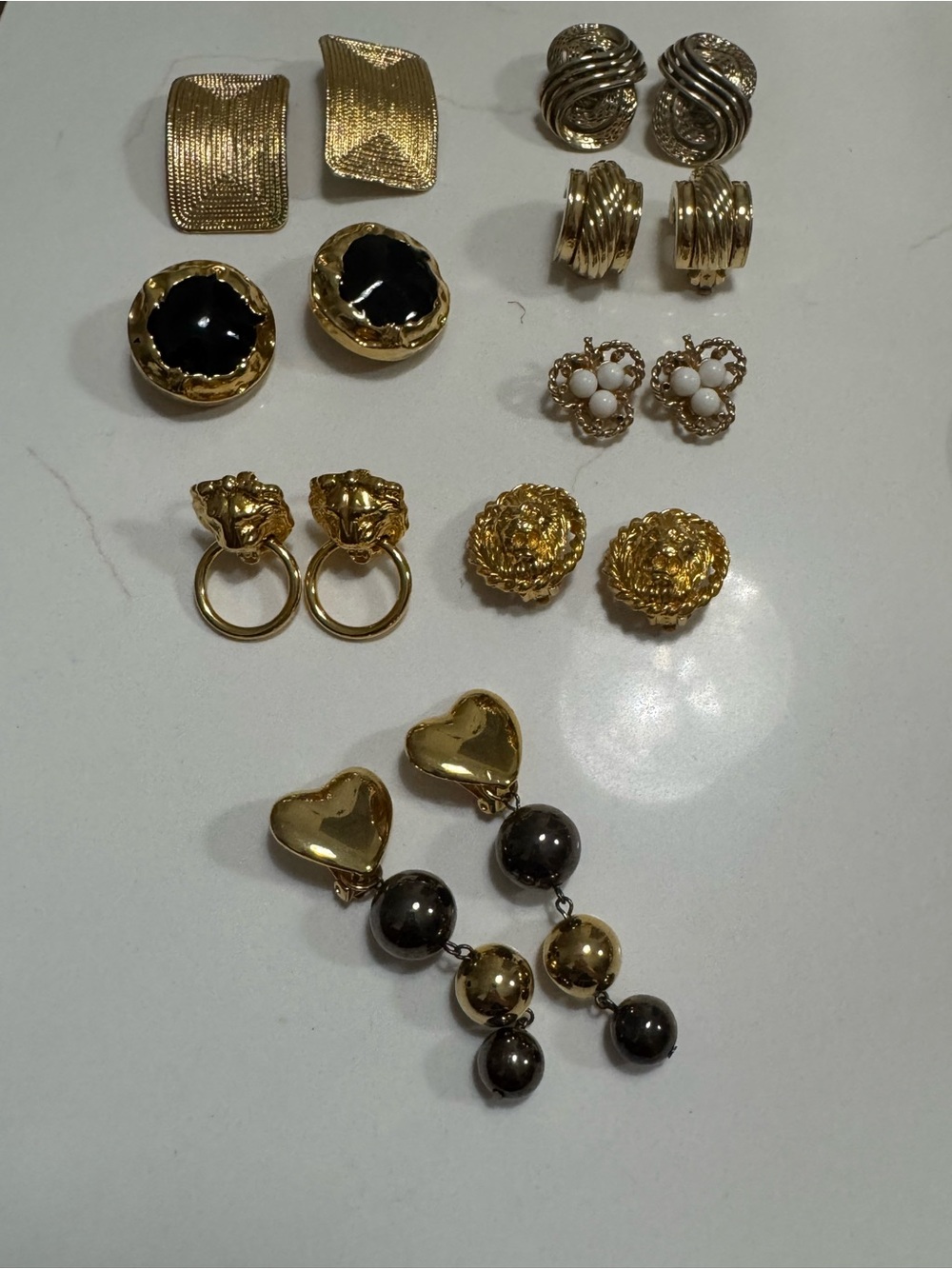 Vintage designer clip-on earrings bundle